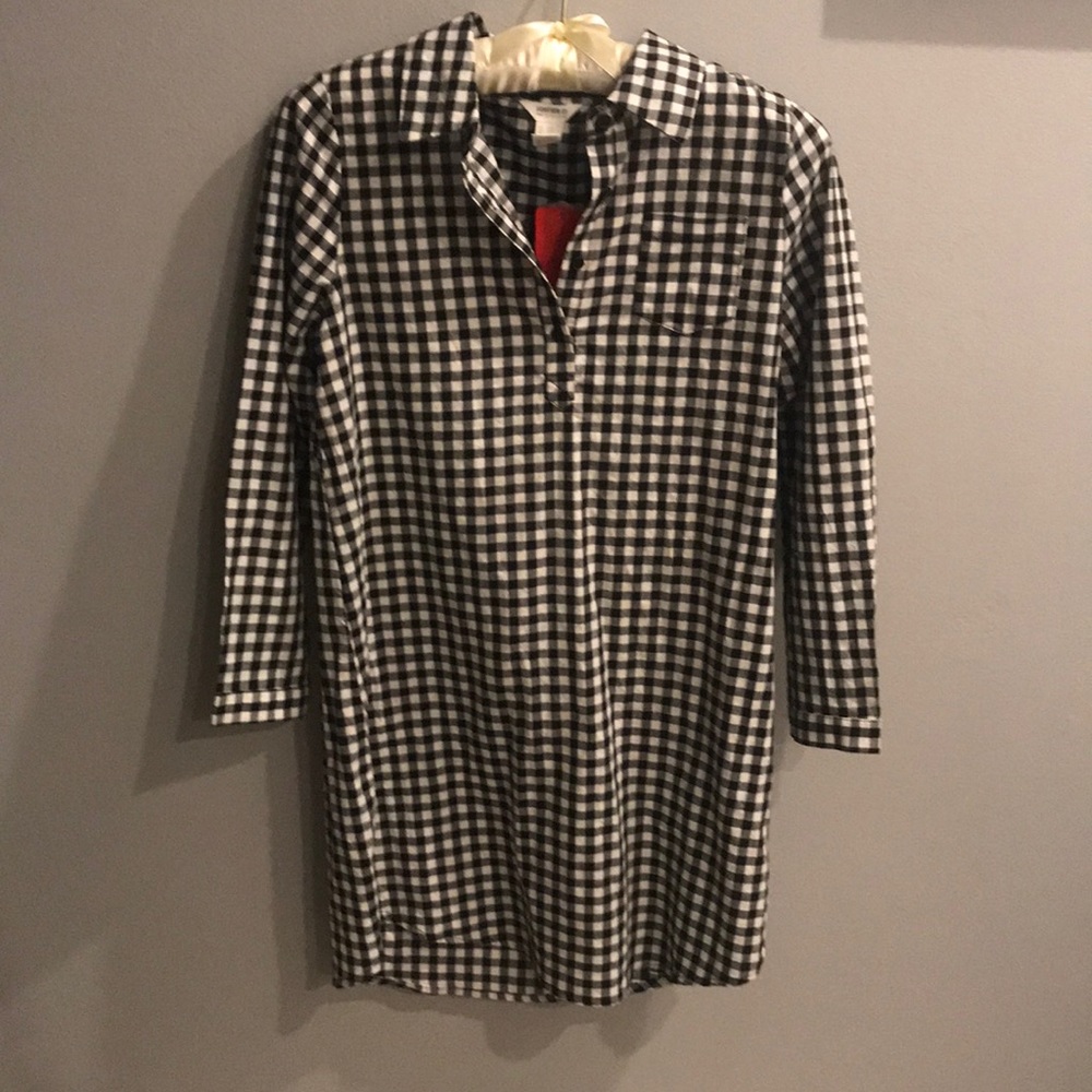 Forever 21 black and white gingham dress.